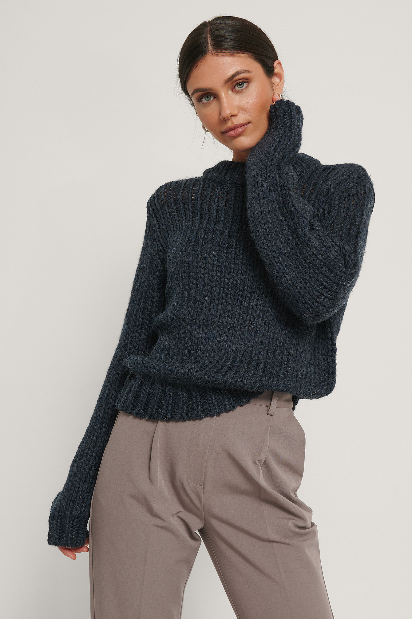 navy chunky sweater