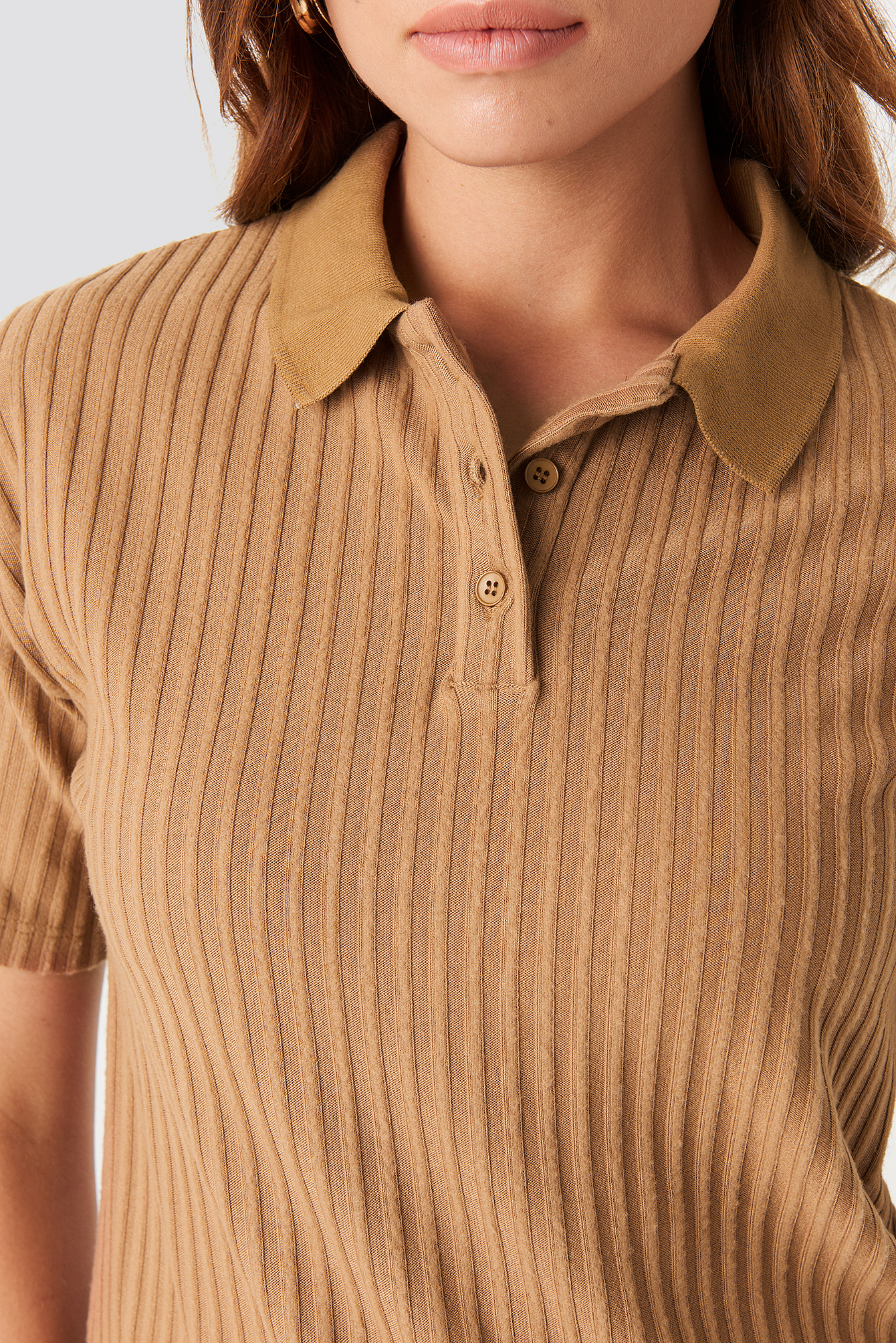 tan short sleeve sweater