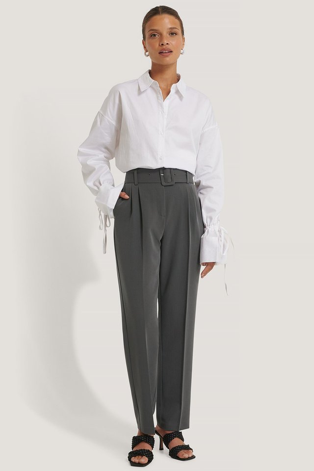 belted pants outfit