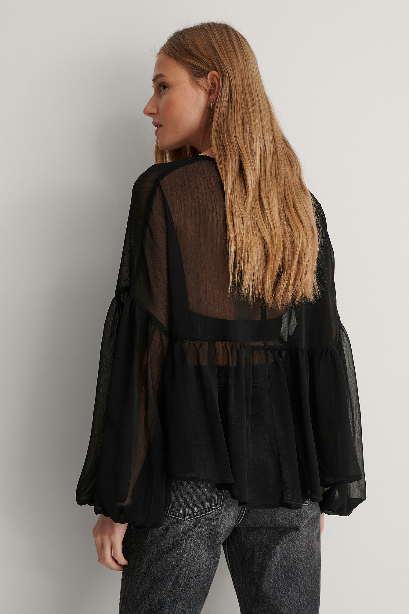 flowy black blouse