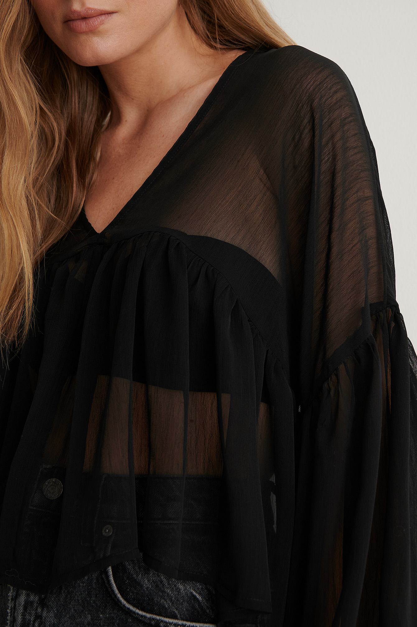 flowy black blouse