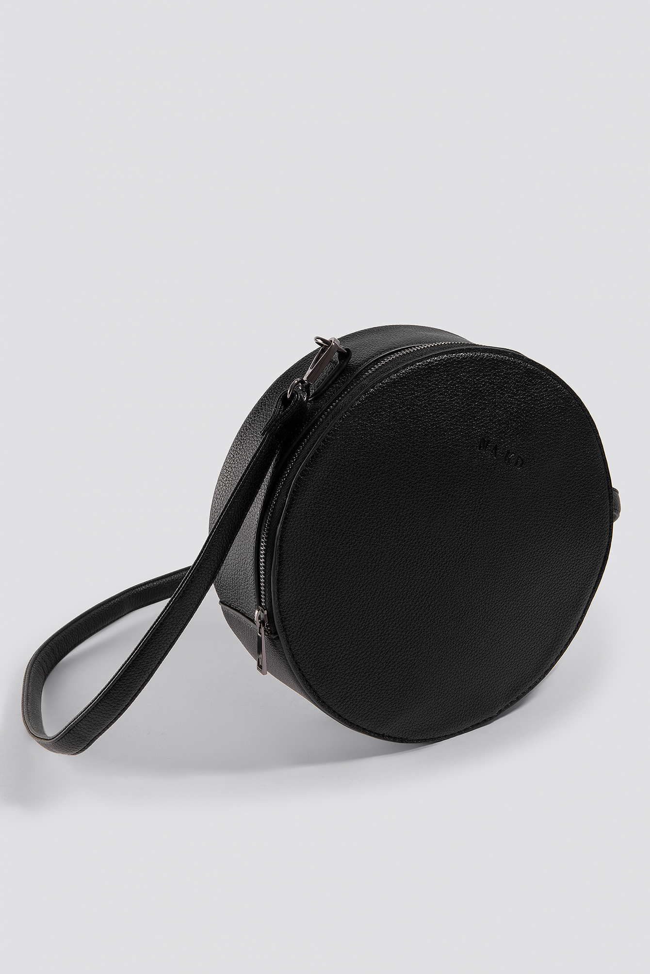 black round handbag